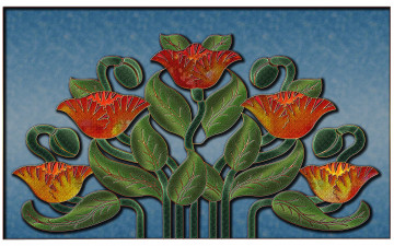 Картинка 3д графика flowers цветы