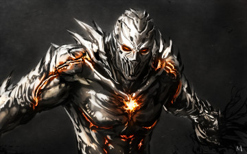 Картинка фэнтези существа шипы монстр огонь трещины