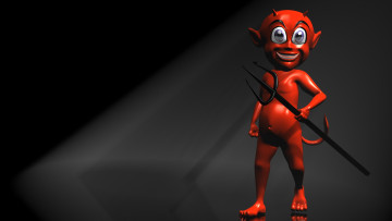 Картинка 3д графика humor юмор чертенок