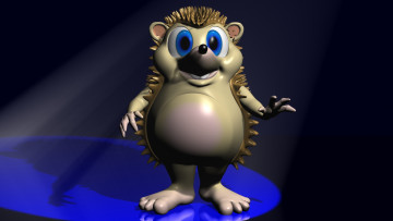 Картинка 3д графика humor юмор ежик