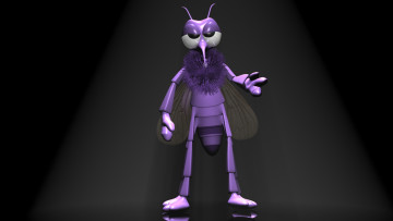 Картинка 3д графика humor юмор оса