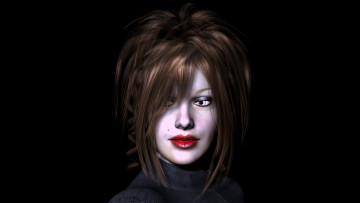 Картинка 3д графика portraits портрет взгляд девушка