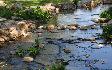 Картинка природа реки озера камни вода