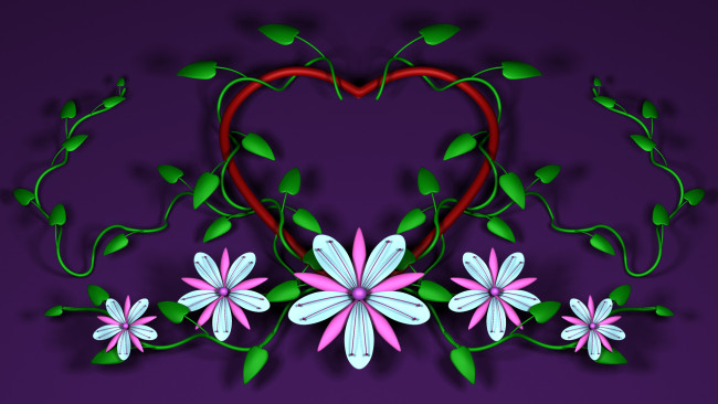 Обои картинки фото 3д, графика, flowers, цветы, лепестки