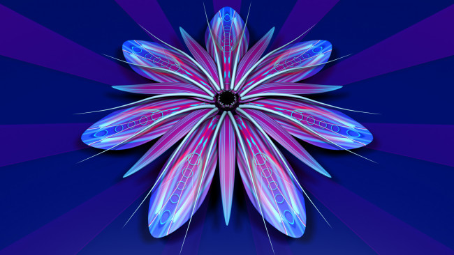 Обои картинки фото 3д, графика, flowers, цветы, лепестки, фон