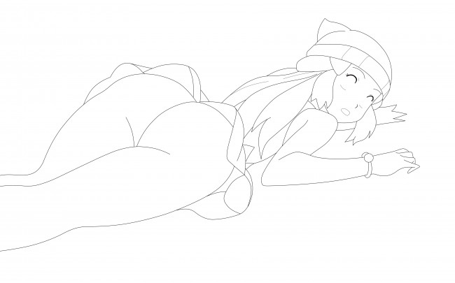 Обои картинки фото рисованные, минимализм, девушка