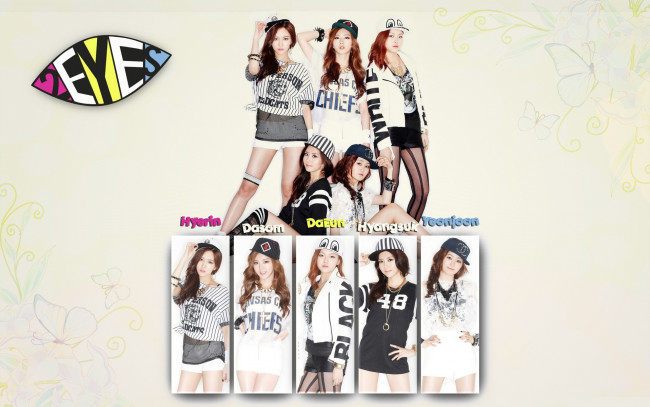 Обои картинки фото музыка, eyes, девушки, группа, корея