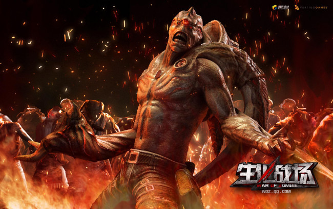 Обои картинки фото war, of, zombie, видео, игры, зомби