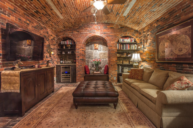 Обои картинки фото интерьер, кабинет, библиотека, офис, диван, шкафы, книги