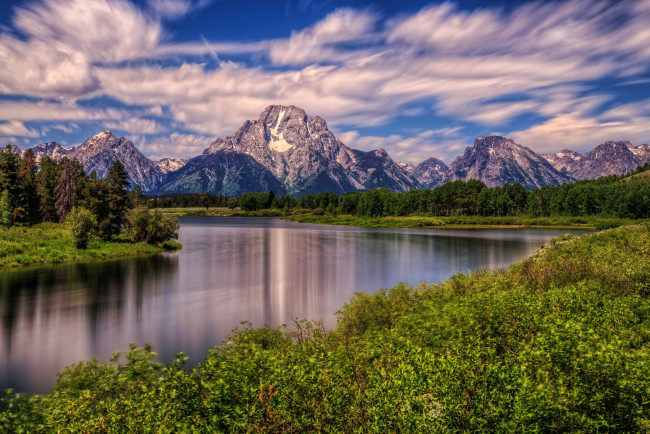 Обои картинки фото mount, moran, snake, river, grand, teton, national, park, природа, реки, озера, река, снейк, wyoming, гора, моран, гранд-титон, вайоминг