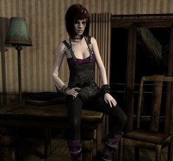 Картинка shattered++reality 3д+графика фантазия+ fantasy взгляд девушка оружие