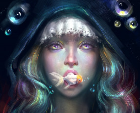 Картинка фэнтези девушки девушка рыбка