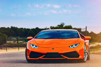 Картинка автомобили lamborghini huracan оранж