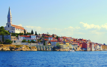 обоя ровинь , хорватия, города, дома