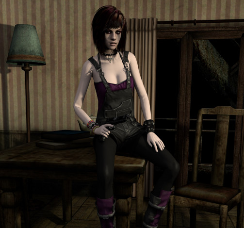 Обои картинки фото shattered  reality, 3д графика, фантазия , fantasy, взгляд, девушка, оружие