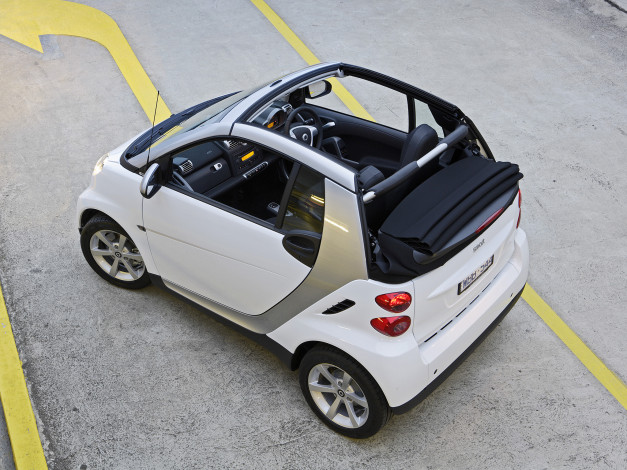 Обои картинки фото автомобили, smart, cabrio, светлый, pulse, a451, au-spec, fortwo