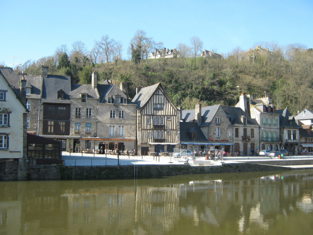 Обои картинки фото франция,  город динан, города, - улицы,  площади,  набережные, река, ранс, город, динан