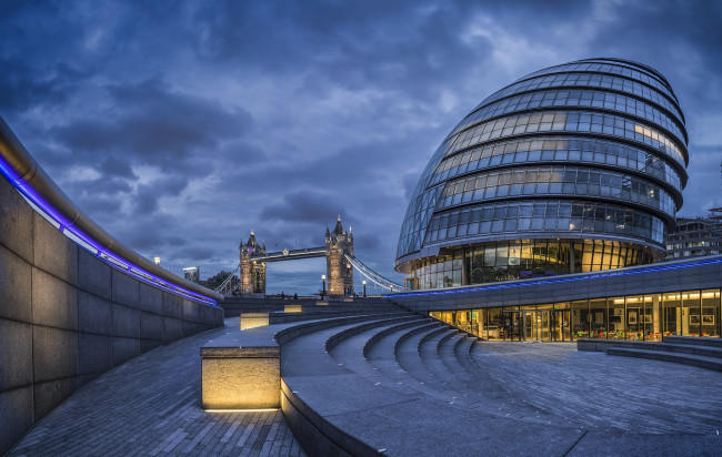 Обои картинки фото города, лондон , великобритания, вечер