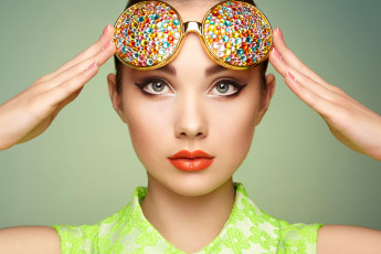 Картинка девушки -unsort+ лица +портреты очки портрет young woman oleg gekman макияж portrait of beautiful