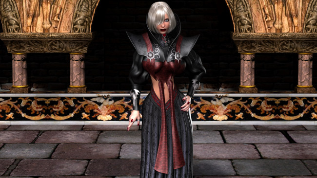 Обои картинки фото видео игры, dark heresy, девушка, взгляд, фон