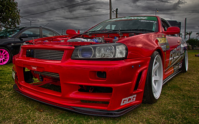 Обои картинки фото автомобили, выставки и уличные фото, nissan