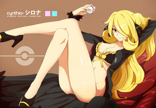 Обои картинки фото аниме, pokemon, девушка, арт, shirona, vivivoovoo, cynthia