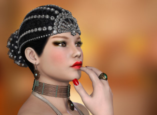 Картинка 3д+графика портрет+ portraits взгляд девушка фон