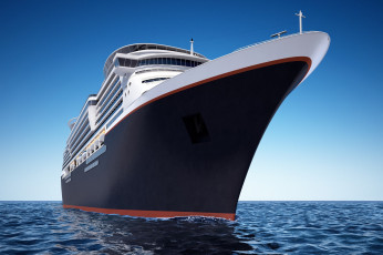 Картинка корабли 3d горизонт корабль море круизный небо лайнер