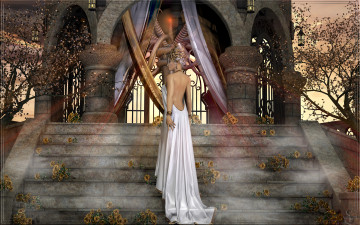 Картинка 3д+графика люди+ people взгляд девушка фон