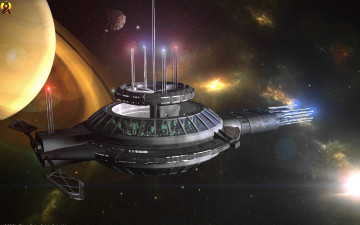 Картинка космос арт космический корабль полет вселенная