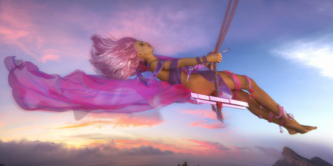 Обои картинки фото 3д графика, люди , people, девушка, взгляд, фон, меч