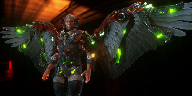 Обои картинки фото 3д графика, существа , creatures, мужчина, взгляд, фон, демон