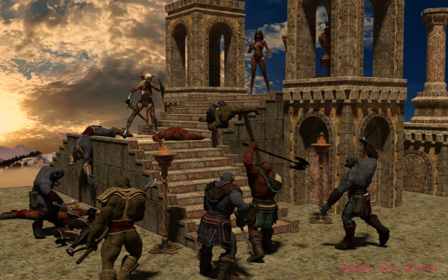 Обои картинки фото gemma and the shrine of uta, 3д графика, фантазия , fantasy, персонажи