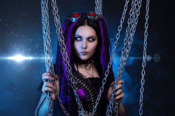 Картинка разное cosplay+ косплей взгляд фон девушка цепь униформа