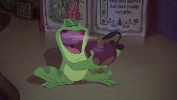 Картинка мультфильмы the+princess+and+the+frog лягушка духи книга фотография