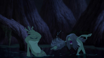 Картинка мультфильмы the+princess+and+the+frog водоросли водоем лягушка