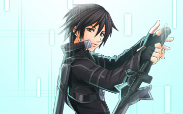 Картинка аниме sword+art+online фон взгляд
