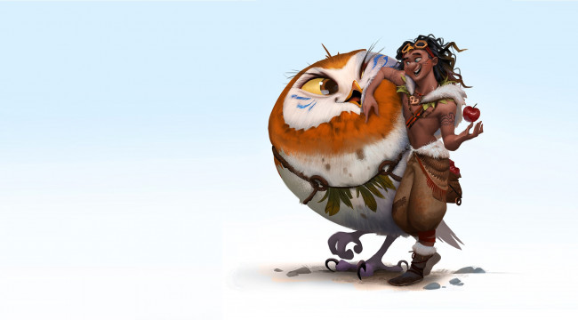 Обои картинки фото рисованное, кино, the, journey, of, aviator, wanchana, intrasombat, детская, птичка, парень, арт