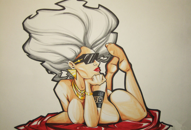 Обои картинки фото разное, арты, очки, украшение, женщина