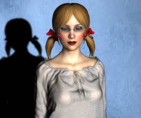 Картинка 3д+графика люди+ people фон девушка взгляд