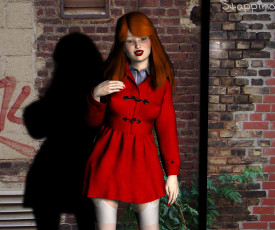 Картинка 3д+графика люди+ people взгляд девушка фон