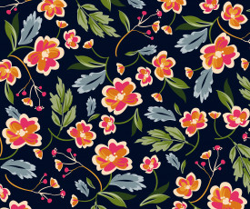 Картинка векторные+цветы векторная+графика цветы+ flowers вектор на чёрном рисунок цветы