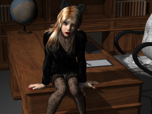 Картинка 3д+графика люди+ people фон взгляд девушка