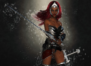 Картинка 3д+графика фантазия+ fantasy фон взгляд девушка