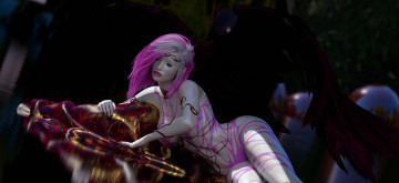 Картинка 3д+графика фантазия+ fantasy фон взгляд девушка