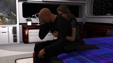 Картинка 3д+графика фантазия+ fantasy фон взгляд девушка