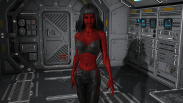 Картинка 3д+графика фантазия+ fantasy фон взгляд девушка