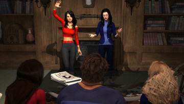 Картинка 3д+графика люди+ people фон взгляд девушки