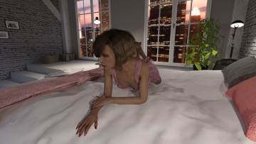 Картинка 3д+графика люди+ people фон взгляд девушка