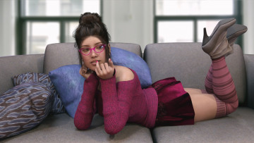 Картинка 3д+графика люди+ people фон взгляд девушка